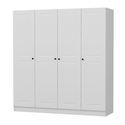 Dulap pentru haine, Minerva, Kale Mebran, 180x190x52 cm, PAL, Alb