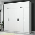 Dulap pentru haine, Minerva, Kale, 225x235x52 cm, PAL, Alb