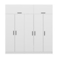 Dulap pentru haine, Minerva, Kale, 225x235x52 cm, PAL, Alb