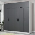 Dulap pentru haine, Minerva, Kale, 225x235x52 cm, PAL, Antracit
