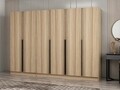 Dulap pentru haine, Minerva, Kale Plus, 270x210x52 cm, PAL, Stejar