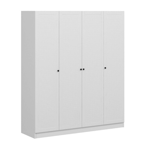 Dulap pentru haine, Minerva, Kale Mebran, 180x210x52 cm, PAL, Alb