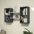 Raft pentru perete Bambi, Puqa Design, 60x105x20 cm, alb/antracit