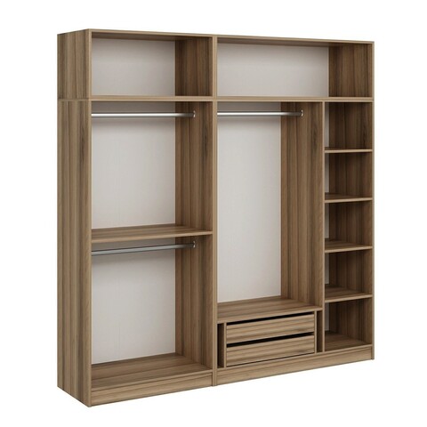 Dulap pentru haine, Minerva, Kale, 225x255x52 cm, PAL, Dore