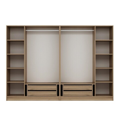 Dulap pentru haine, Minerva, Kale Plus, 270x210x52 cm, PAL, Stejar