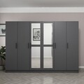 Dulap pentru haine, Minerva, Kale, 270x210x52 cm, PAL, Antracit