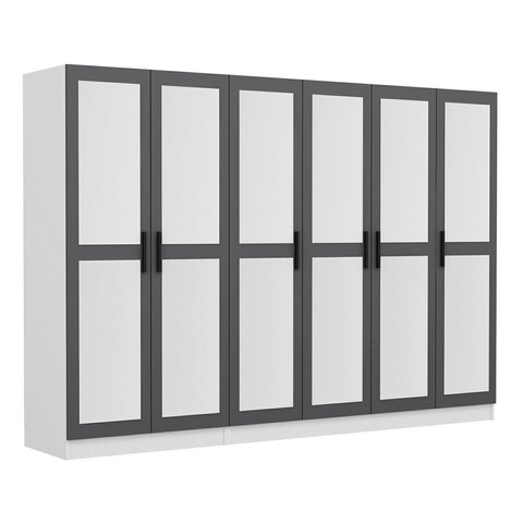 Dulap pentru haine, Minerva, Kale, 270x190x52 cm, PAL, Antracit