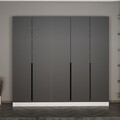 Cuier de perete, Minerva, Noah, 225x210x35 cm, PAL, Antracit
