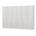 Dulap pentru haine, Minerva, Kale, 270x210x52 cm, PAL, Alb