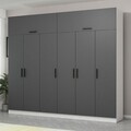 Dulap pentru haine, Minerva, Kale, 270x235x52 cm, PAL, Antracit