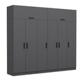 Dulap pentru haine, Minerva, Kale, 270x235x52 cm, PAL, Antracit