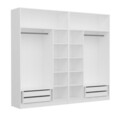 Dulap pentru haine, Minerva, Kale, 270x235x52 cm, PAL, Alb