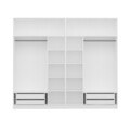Dulap pentru haine, Minerva, Kale, 270x235x52 cm, PAL, Alb