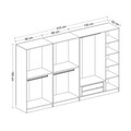 Dulap pentru haine, Minerva, Kale, 315x190x52 cm, PAL, Alb