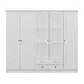 Dulap pentru haine, Minerva, Kale, 225x190x52 cm, PAL, Alb