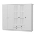 Dulap pentru haine, Minerva, Kale, 225x190x52 cm, PAL, Alb