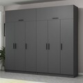 Dulap pentru haine, Minerva, Kale, 270x255x52 cm, PAL, Antracit