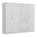 Dulap pentru haine, Minerva, Kale, 225x210x52 cm, PAL, Alb