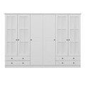 Dulap pentru haine, Minerva, Kale Mebran, 270x210x52 cm, PAL, Alb