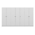Dulap pentru haine, Minerva, Kale Mebran, 315x210x52 cm, PAL, Alb