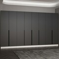 Cuier de perete, Minerva, Noah, 360x210x35 cm, PAL, Antracit