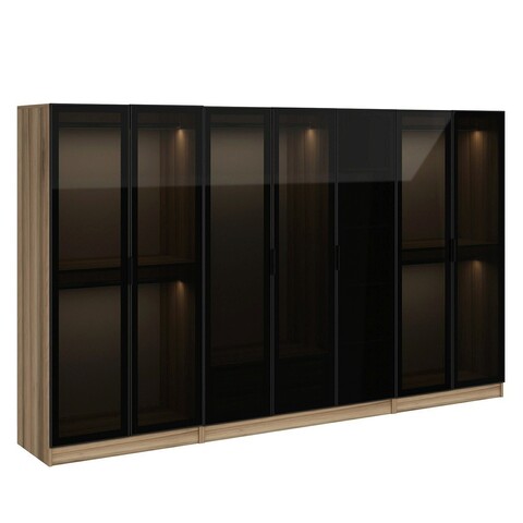 Dulap pentru haine, Minerva, Kale, 315x210x52 cm, PAL, Fumuriu