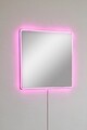 Oglinda cu Iluminare Led, Mirrorland, Square, Oglinda acrilica;MDF, Roz