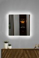 Oglinda cu Iluminare Led, Mirrorland, Square, Oglinda acrilica;MDF, Alb
