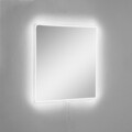 Oglinda cu Iluminare Led, Mirrorland, Square, Oglinda acrilica;MDF, Alb