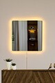 Oglinda cu Iluminare Led, Mirrorland, Square, Oglinda acrilica;MDF, Galben