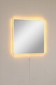 Oglinda cu Iluminare Led, Mirrorland, Square, Oglinda acrilica;MDF, Galben
