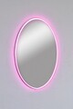 Oglinda cu Iluminare Led, Mirrorland, Elliptical, Oglinda acrilica;MDF, Roz