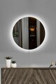 Oglinda cu Iluminare Led, Mirrorland, Round, Oglinda acrilica;MDF, Alb