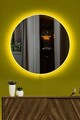 Oglinda cu Iluminare Led, Mirrorland, Round, Oglinda acrilica;MDF, Galben