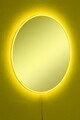 Oglinda cu Iluminare Led, Mirrorland, Round, Oglinda acrilica;MDF, Galben
