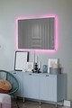 Oglinda cu Iluminare Led, Mirrorland, Rectangular, Oglinda acrilica;MDF, Roz