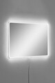 Oglinda cu Iluminare Led, Mirrorland, Rectangular, Oglinda acrilica;MDF, Alb