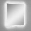 Oglinda cu Iluminare Led, Mirrorland, Square, Oglinda acrilica;MDF, Alb