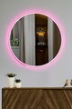 Oglinda cu Iluminare Led, Mirrorland, Round, Oglinda acrilica;MDF, Roz