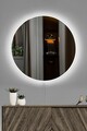 Oglinda cu Iluminare Led, Mirrorland, Round, Oglinda acrilica;MDF, Alb