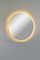 Oglinda cu Iluminare Led, Mirrorland, Round, Oglinda acrilica;MDF, Galben