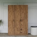 Dulap pentru haine, Miwood, Yaman 1600-027, 120x181x45 cm, PAL, Maro