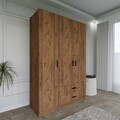Dulap pentru haine, Miwood, Yaman 1600-027, 120x181x45 cm, PAL, Maro