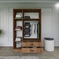 Dulap pentru haine, Miwood, Yaman 1600-027, 120x181x45 cm, PAL, Maro