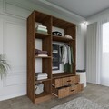 Dulap pentru haine, Miwood, Yaman 1600-027, 120x181x45 cm, PAL, Maro