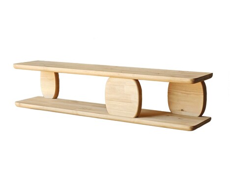 Raft de perete, Neostill, Modena, 120x30x24 cm, Lemn masiv, Stejar