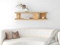 Raft de perete, Neostill, Modena, 120x30x24 cm, Lemn masiv, Stejar