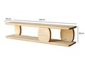 Raft de perete, Neostill, Modena, 120x30x24 cm, Lemn masiv, Stejar