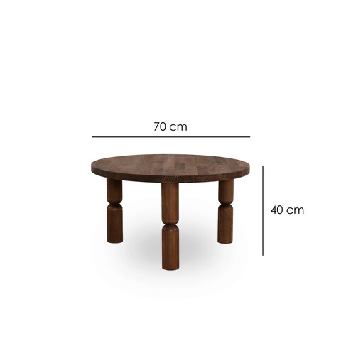 Masuta de cafea, Neostill, Ida 70, 70x40x70 cm, Lemn de fag, Maro