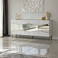 Consola, Neostill, Nice, 180x80x40 cm, PAL, Alb/Auriu